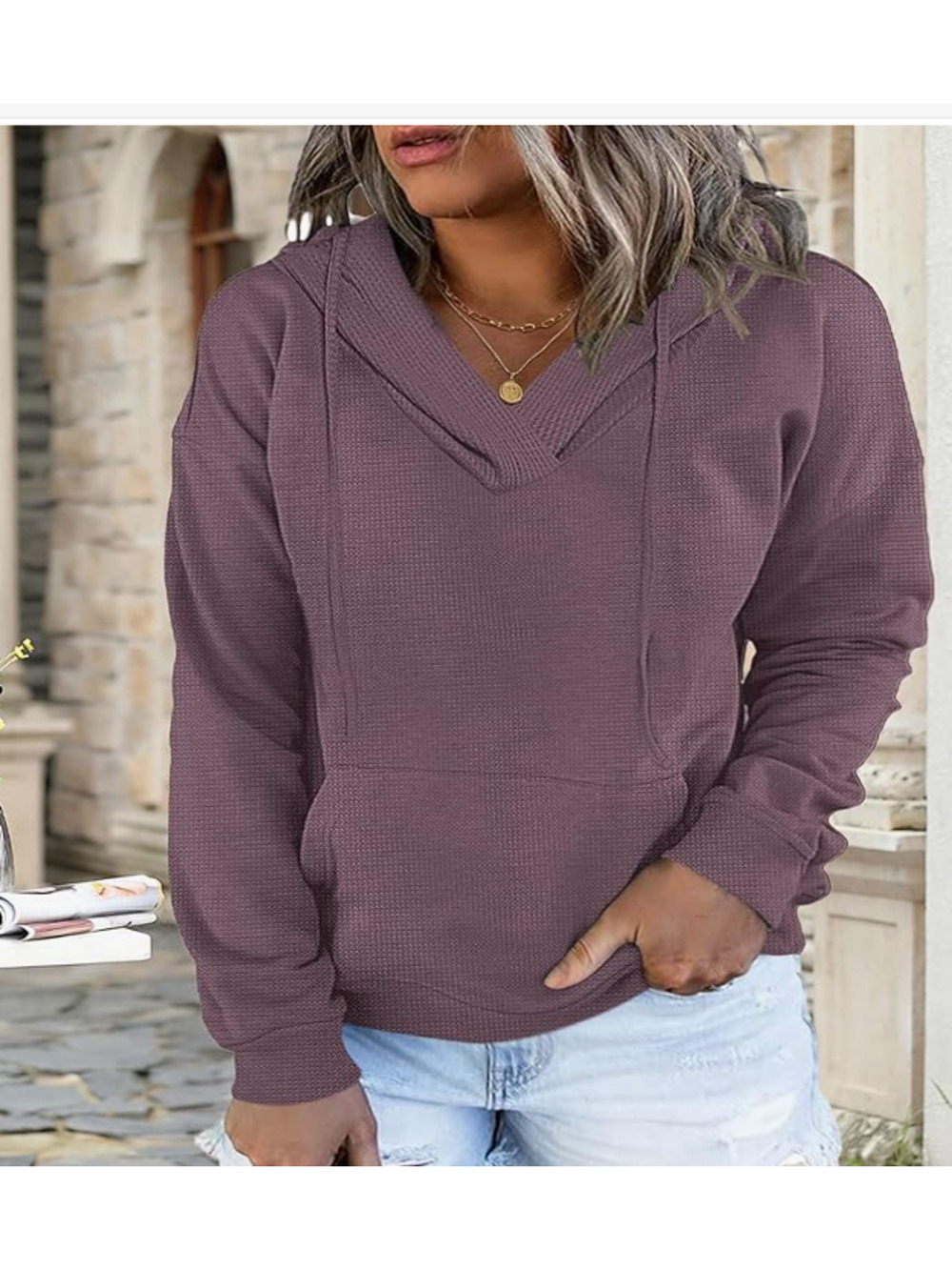Women's Sweater Mauve SIZE XL Polyester/Spandex